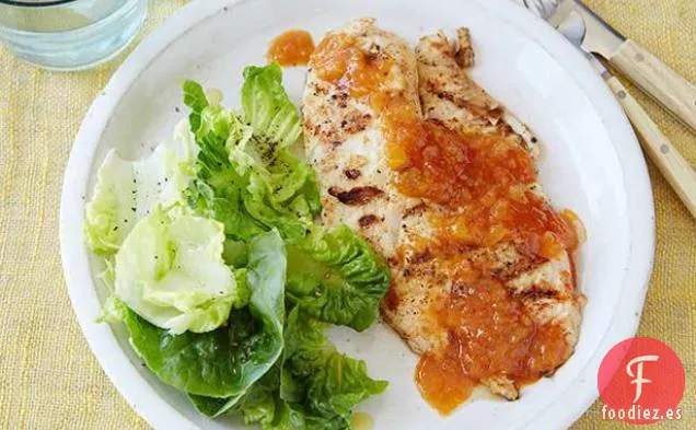Tilapia a la Parrilla con Salsa Bbq de Melocotón
