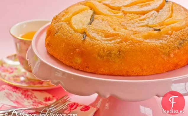 Tarta Invertida de Pera y Vainilla