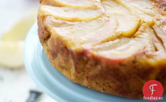Pastel invertido de manzana y calabaza-Gâteau renversé aux pommes et au potimarron