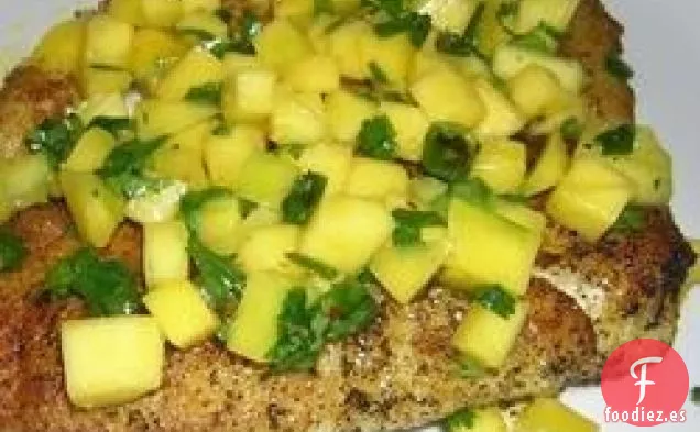 Tilapia al Curry con Salsa de Mango