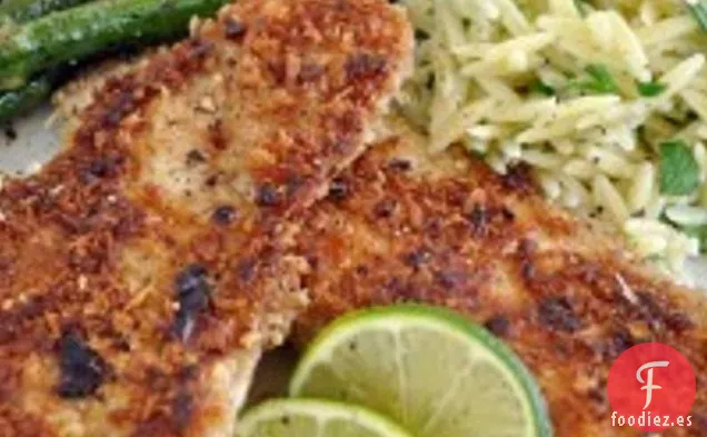 Filetes de Tilapia con Incrustaciones de Pavo Real