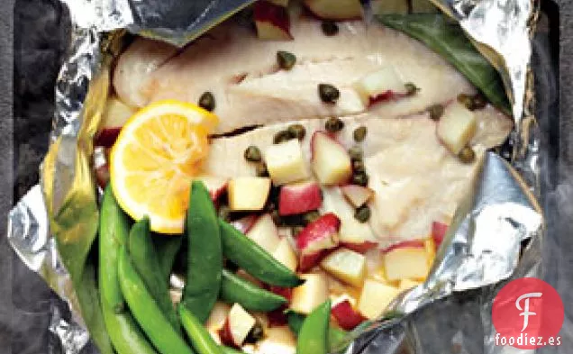 Piccata De Tilapia Con Guisantes