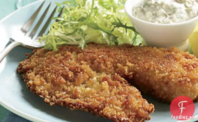 Tilapia Empanada Crujiente Con Salsa Tártara Clásica