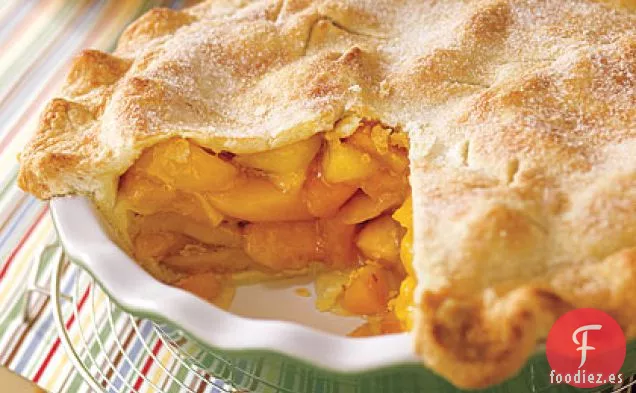 Pastel de Melocotón de Plato Profundo