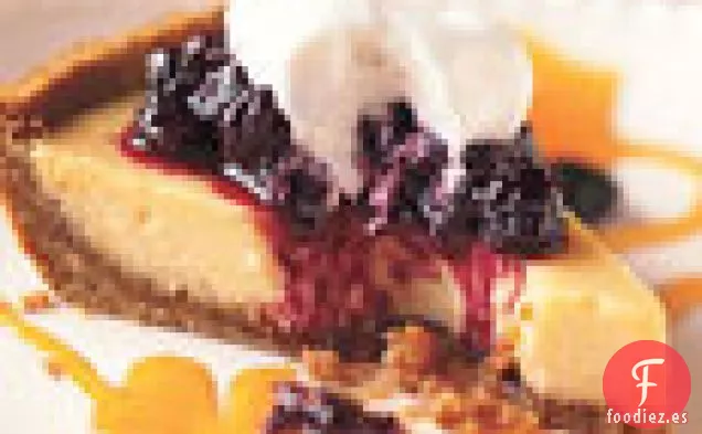 Tarta de Lima con Coulis de Maracuyá y Compota de Arándanos