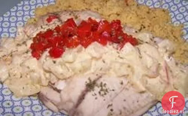 Pescado Escalfado Con Pepinos