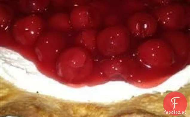 Postre de Tarta de Queso con Cerezas