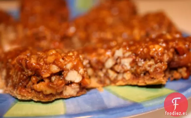 Barras de Pastel de Nueces de Acción de Gracias