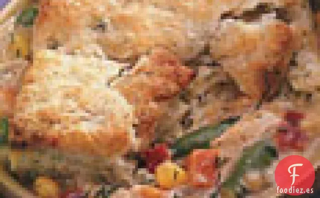Empanadas de Pollo y Verduras con Cobertura de Galletas Eneldas
