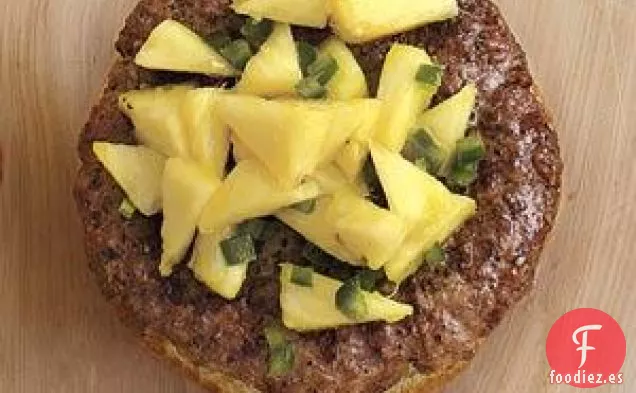 Hamburguesas Con Salsa De Piña y jalapeño