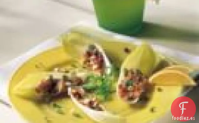 Trucha Ahumada En Lanzas De Escarola