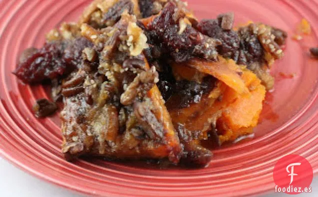 Receta de Crockpot de Batatas Al Horno con Tapa de Nuez Pecana