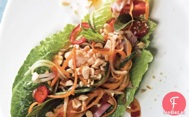 Envolturas De Lechuga Con Trucha Ahumada