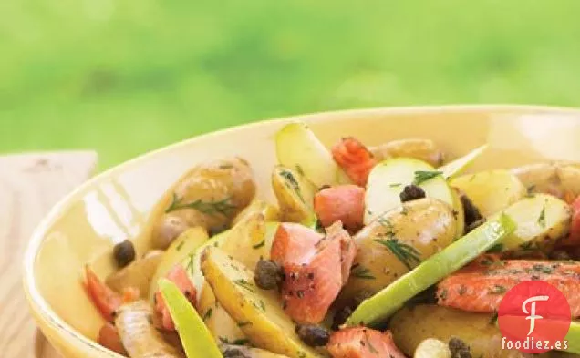 Ensalada Tibia de Patatas Alevines y Trucha Ahumada