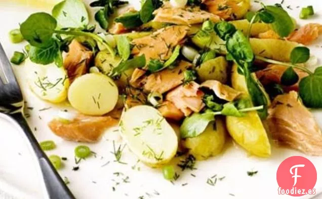 Ensalada Nueva de Patata, Trucha y Hierbas de Limón