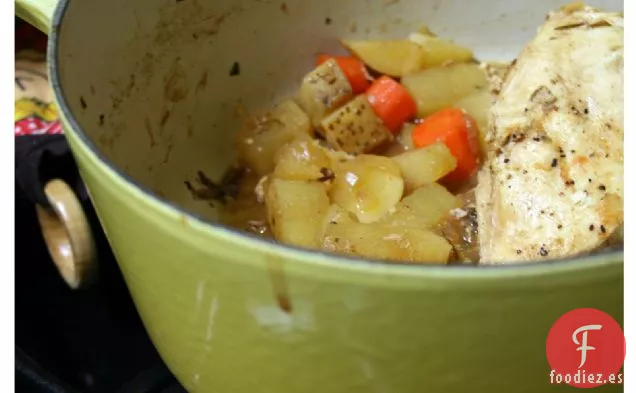 Pollo estofado a la Sidra
