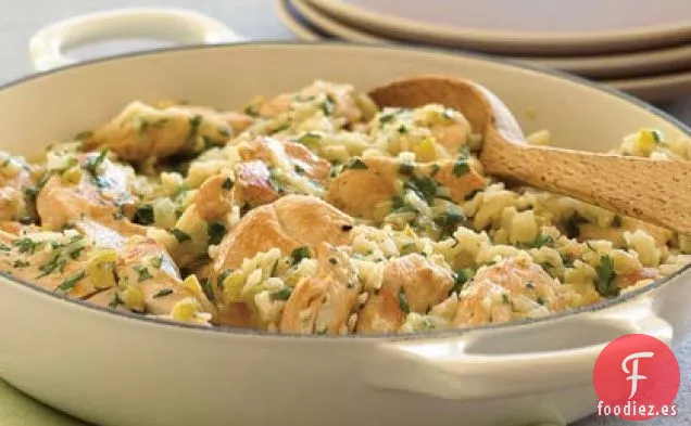 Pollo con Arroz con Queso y Chile