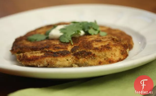 Milanesa De Pollo Con Cilantro Con Raita