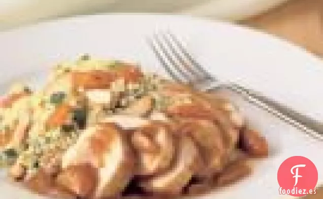 Pechugas De Pollo Con Salsa De miel de Kumquat