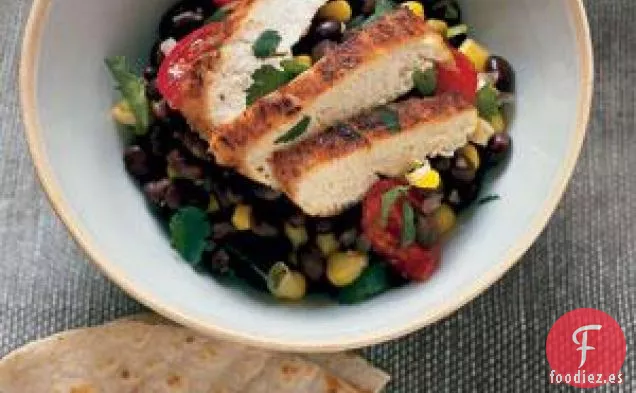 Pollo Con Comino Con Frijoles Negros