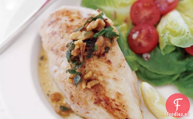 Pollo Relleno con Queso de Cabra