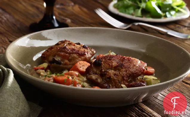 Muslos de Pollo Estofados con Vinagre de Sidra