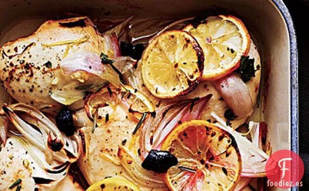 Pollo con Aceitunas y Limones