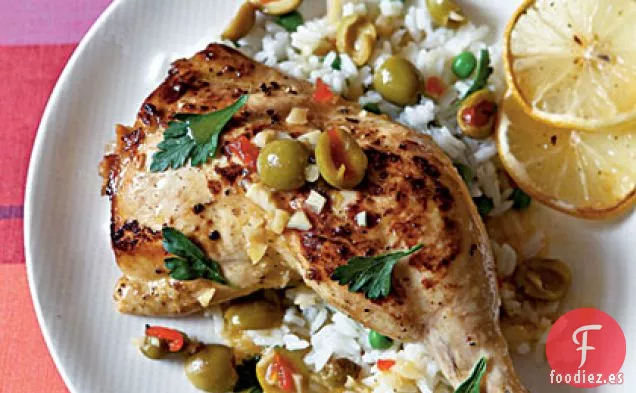 Pollo con Limón y Aceitunas