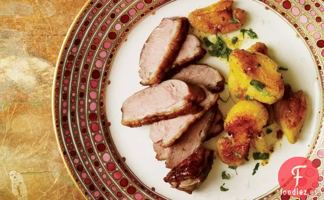 Pechugas De Pato Con Costra De Cilantro