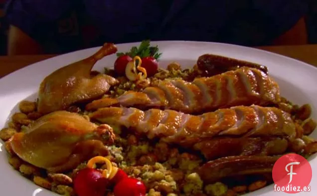 Pato Asado con Aderezo de Ostras