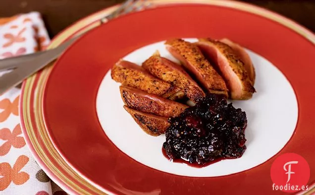 Pechugas de Pato a la Brasa con Chutney de Oporto