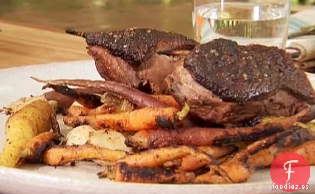 Pechuga de Pato Rellena de Queso de Cabra, Cereza y Nuez con Glaseado de Champán