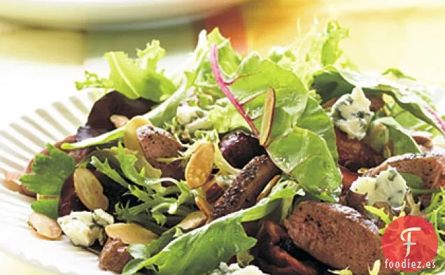 Ensalada de Pechuga de Pato a la Parrilla con Vinagreta de Miel y Champán