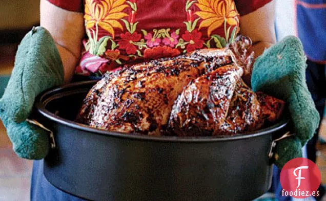 Pavo asado frotado con Chile