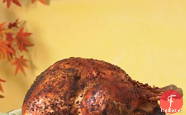 Pavo asado frotado con especias