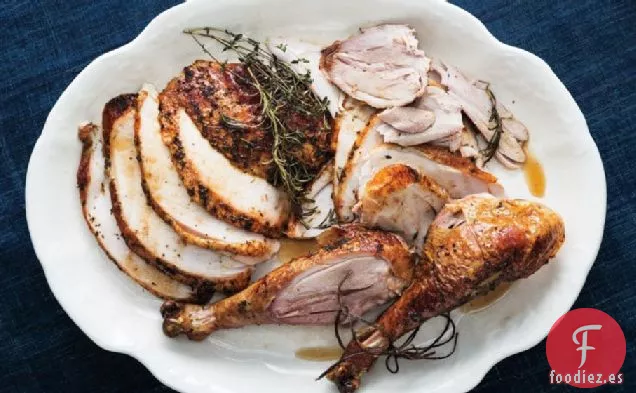 Pavo asado con hierbas