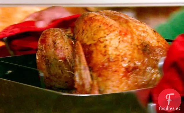 Pavo de Acción de Gracias con Frote Navideño