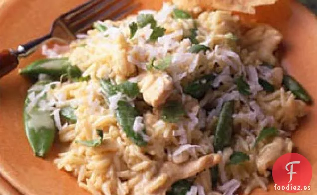 Pavo Con Arroz Al Curry De Coco