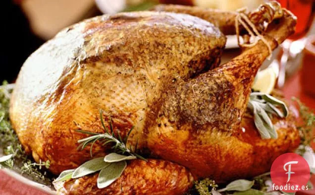 Pavo de Salvia al Limón con Salsa de Setas Silvestres