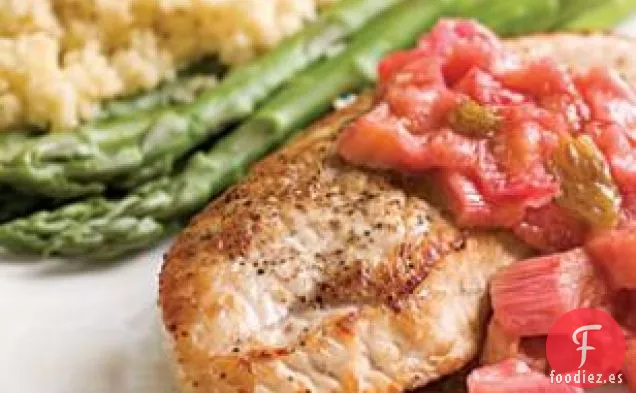 Chuletas De Pavo Con Chutney De Ruibarbo
