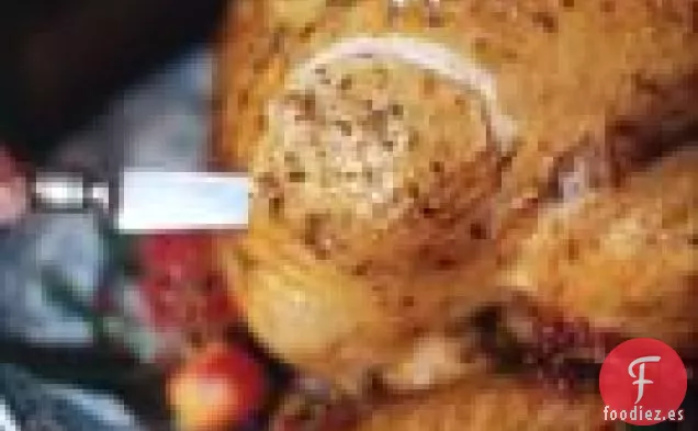 Pavo frotado con salvia