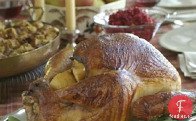 Pavo Asado Simple frotado con mantequilla