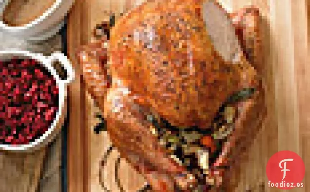 Pavo Asado en Salmuera de Enebro con Salsa de Champiñones Rebozuelos