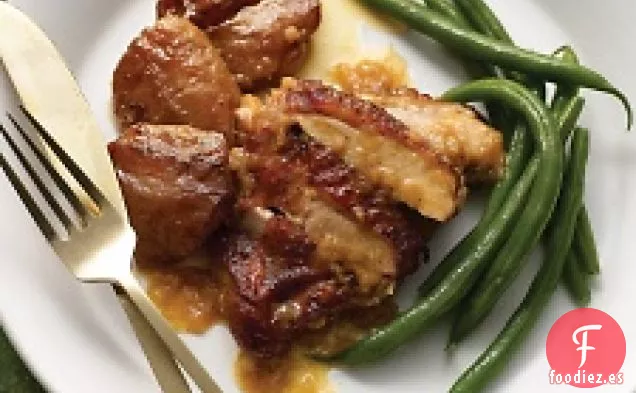 Muslos de Pavo estofados de Manzana