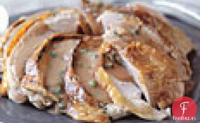 Pavo con Hierbas y Mostaza con Salsa de Cebolla Verde