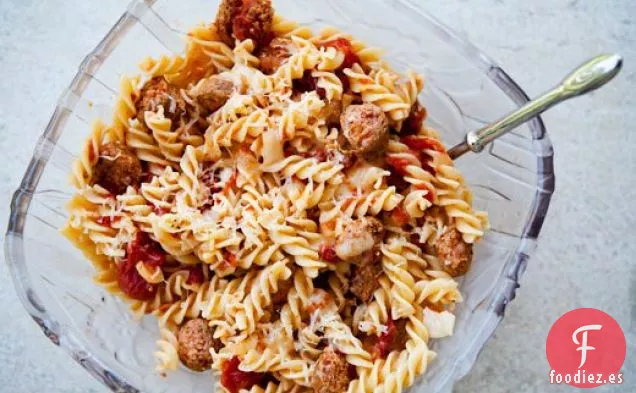 Pasta Con Salchicha De Pavo Y Mozzarella Ahumada