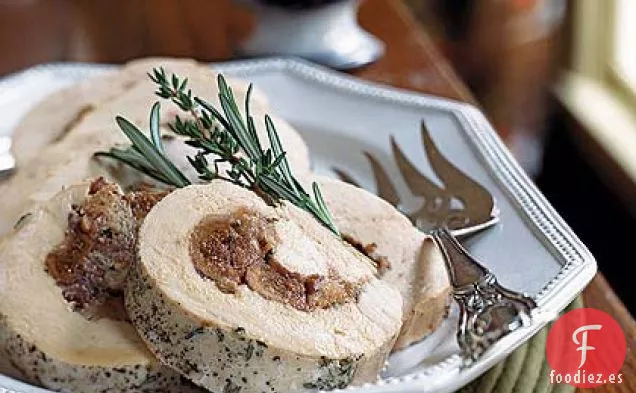 Pechuga de Pavo Rellena de Higo y Stilton con Salsa de Oporto