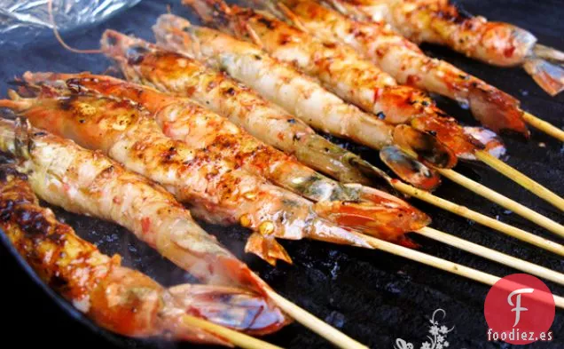 Gambas con Chile y Lima Dulces