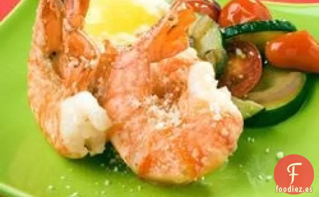 Langostinos Tigre Con Limón Y Ajo A La Parrilla