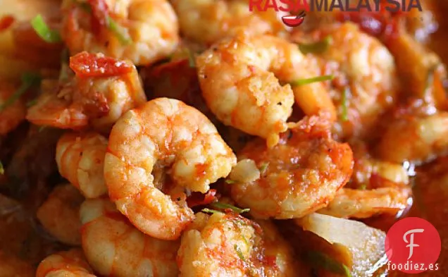 Receta de Sambal Udang (Sambal de gambas)